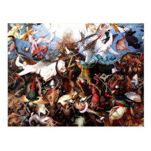 Den Pieter Bruegels "nedgången av den rebelliska ä Vykort