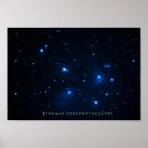 Den Pleiades stjärnan samla i en klunga Affischer
