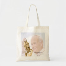 Den Pope John Paul Ii Collagetotot hänger lös Tygkassar