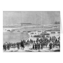 Den Prussian armén som korsar Shleien på Arnis Hälsnings Kort