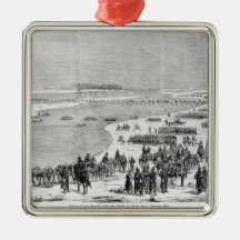 Den Prussian armén som korsar Shleien på Arnis Juldekoration