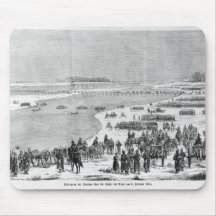 Den Prussian armén som korsar Shleien på Arnis Mus Matta