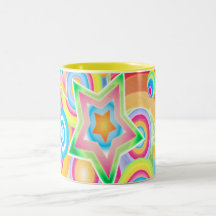 Den Psychedelic Retro stjärnan driver design Mugg