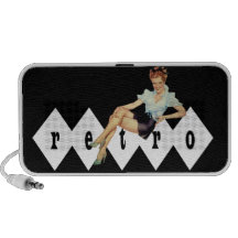 Den Retro 40-tal klämmer fast upp iPhone Speakers