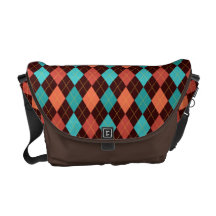 Den Retro Argyle moderiktiga krickan rostar Messenger Bag