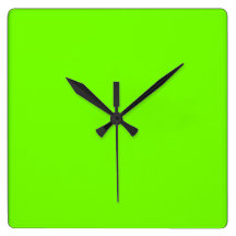 Den Retro Fluoro Limefrukt-Grönt väggen tar tid på Vägg Klockor