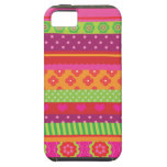 Den Retro hjärtablommapolkaen pricker designiphone iPhone 5 Case-Mate Cases