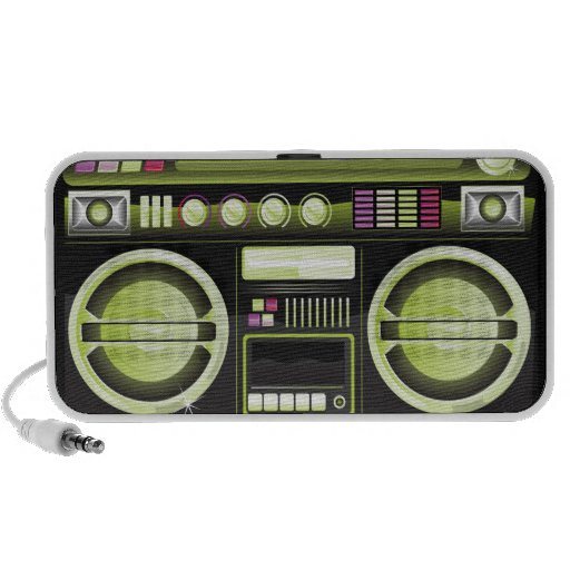 den retro neongultbang boxas bergsprängareboombox notebook högtalare