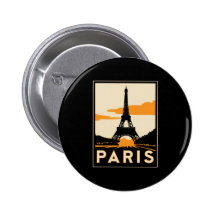 den retro paris art déco reser affischen knappar med nål
