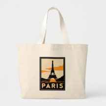 den retro paris art déco reser affischen tote bag