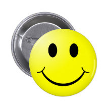 Den Retro smileyen klämmer fast Knappar