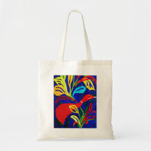 Den röda ankatotot hänger lös tote bags