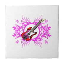 Den röda bas- rosa blommigten cirklar Blk-design Kakel