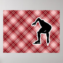 Den röda plädet rusar skater affischer