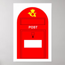 Den röda postboxen posters
