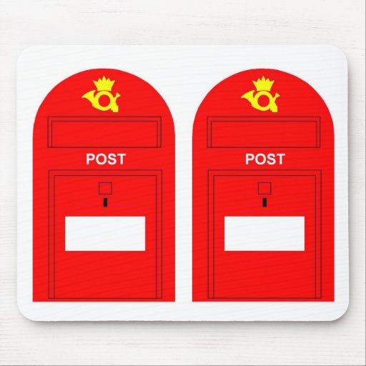 Den röda postboxen mus matta