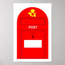 Den röda postboxen posters