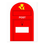 Den röda postboxen vykort