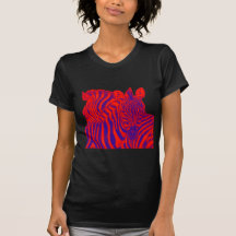 DEN RÖDA ZEBRODERN TEE SHIRT