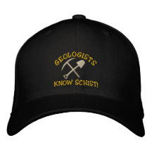 Den roliga geologen vet Schist! Broderat lock Hatt