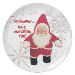 Den roliga Retro Santa Gnomejulen pläterar Tallrik