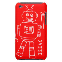 Den roliga roboten namngav röda & vitpojkar ipod t