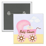 Den rosa barnvagnbaby shower klämmer fast pins