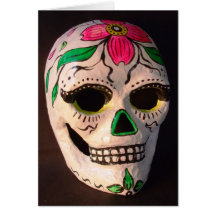 Den rosa Dogwoodday of the dead maskerar kortet