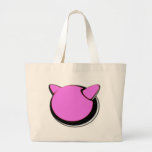 den rosa logotyptotot hänger lös tote bags