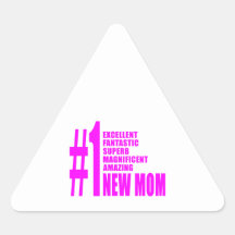 Den rosa moderna nya mammor numrerar en ny mamma triangle sticker