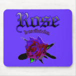 Den rosa Mousepad vågrät & bläck borstar Musmatta