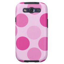 Den rosa polkaen pricker den Samsung galaxFodral-K Galaxy SIII Skydd