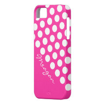 Den rosa polkaen pricker fodral för iPhone 5 iPhone 5 Cases
