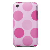 Den rosa polkaen pricker Fodral-Kompisen för iPhon Case-Mate iPhone 3 Skydd