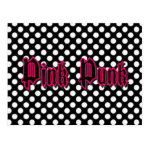 Den rosa Punk polkaen pricker Postcard_Pink gränsa Vykort