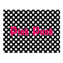 Den rosa Punk polkaen pricker Postcard* Vykort