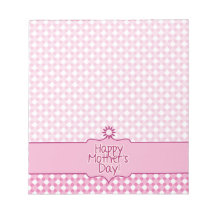Den rosa vitpolkaen pricker blommamors daganteckni scratch pad