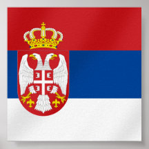 Den serbiska flagga av Serbia - visa av för Srbija Print