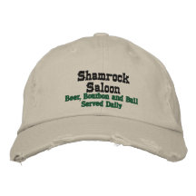 Den Shamrocksalongen, öl, Bourbon och tjuren tjäna Broderad Baseball Keps