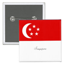 Den Singapore flagga knäppas/slag klämmer fast Knapp Med Nål