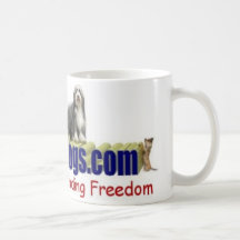 Den skäggiga collien kaffe koppar