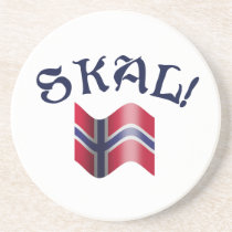Den Skal norrmannen som dricker rostat bröd med, s Glasunderlägg