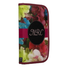 Den skräddarsy monogramen för sommarblommabuketten personlig almanacka