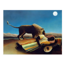 "Den sova zigenaren" vid Henri Rousseau Vykort