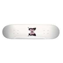 Den stora rosa- & svartfjärilen - personifiera skateboard deck