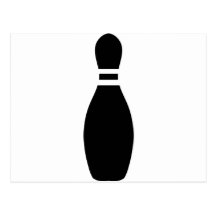 den svart bowlingen klämmer fast vykort