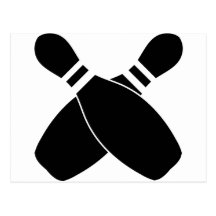 den svart bowlingen klämmer fast vykort