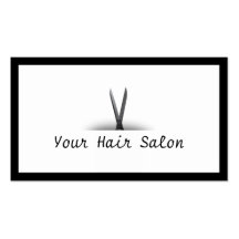 Den svart gränsen & Scissor hårsalongvisitkorten