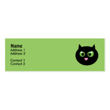 Den svart katten profilerar kort visit kort