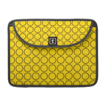 Den svart och guld- polkaen pricker mönster MacBook pro sleeves